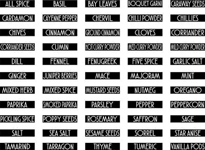£3.99 • Buy 55x Spice Herb Storage Pantry Jar 48mm X 10mm Labels Sticker Decals (28 Colours)