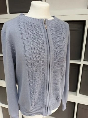 $7.34 • Buy Damart - Ladies Size 14-16 Autumn Winter Long Sleeved Zip Up Lilac Jumper