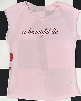 NWT Officially Licensed 30 Seconds To Mars A Beautiful Lie Mars Army Girl Top *S • £18.99