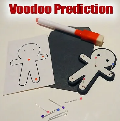 Voodoo Doll Prediction Mental Mind Magic Trick Pin Spike No Force Black Envelope • $6.30