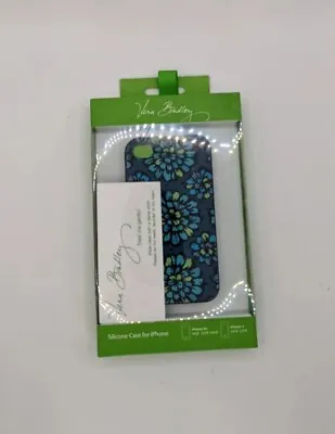 New Vera Bradley Silicone Case- IPhone 4 & 4S- Indigo Pop/ Blue & Green Flowers • $0.99