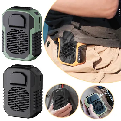 $23.97 • Buy 6000mAh Portable Waist Fan USB Outdoor Mini Air Cooling Hanging Neck Fans AU