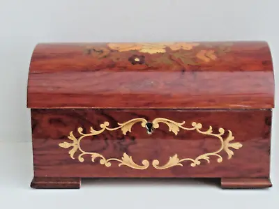 Vintage 1950's REUGE Musical Jewelry Box Swiss Movement Italy Lacquer Inlay • $92