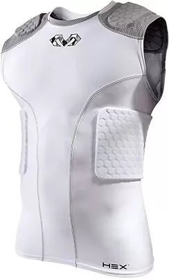 New McDavid Hex Slevelesss Shirt 5-Pad Youth Large White/Gray • $54.10