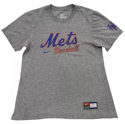 New York Mets Nike Gray Baseball Tee T-Shirt Men's Large L • $14.30