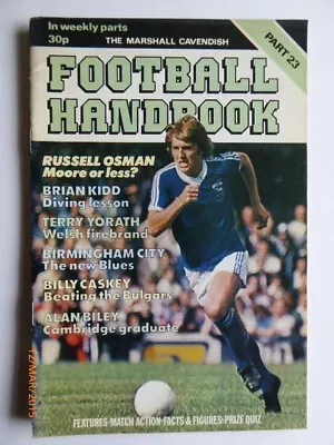 £1.80 • Buy Football Handbook, Part 23, Marshall Cavendish, 1978, GC