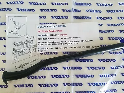 Volvo 240 244 245 740 760 780 940 Volvo Penta AQ120-Thru-AQ171 Breather Box Hose • $18.95