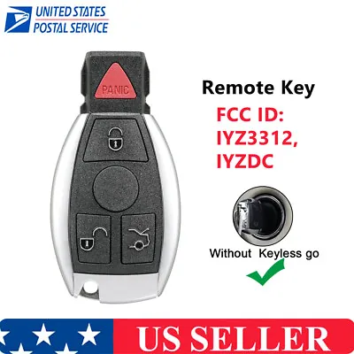 Full Remote Car Key Fob IYZDC For Mercedes Benz GLK350 ML350 IYZ3312 + Blade • $17.69
