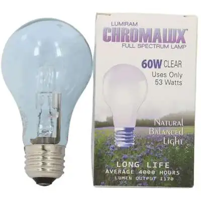 Chromalux Light Bulb - 60W Clear 60 Watt 1 Unit • $7.95