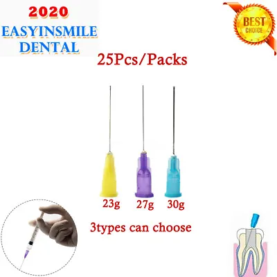 25Pcs Dental Needle Tip 23g/27g/30g End-Closed Side Hole Tip For Endo Irrigation • $11.61