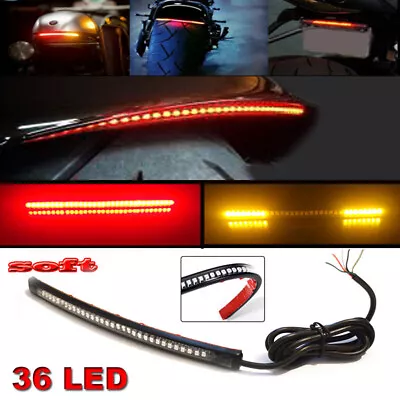 Multifunctions LED Motorcycle Strip Light Brake Tail Turn Signal License Pl_-_ • $6.81