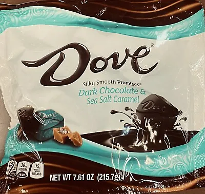 $15.69 • Buy Dove Dark Chocolate & Sea Salt Caramel Silky Smooth Promises Candy Bag 7.61 Oz