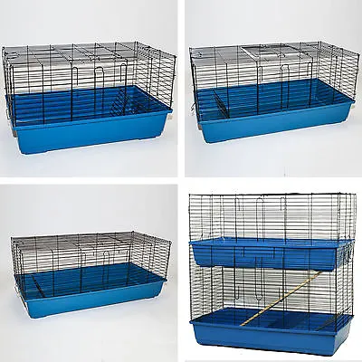 £99.99 • Buy Large Indoor Rabbit Guinea Pig Cage Indoor Hutch Run Double Decker Layer 4 Sizes