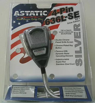 ASTATIC 636L-SE Silver Edition 8-pin YAESU FT-767GX Ham Radio Microphone MIC 636 • $44.99