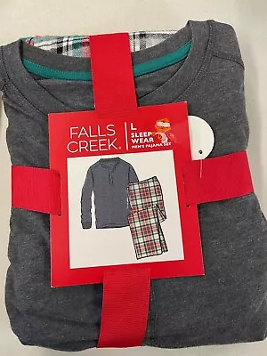 Falls Creek Sleep Wear Men's Pajama Set Size L NEW WITH TAGS • $19.99