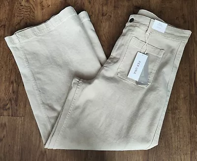 M&S Per Una Cropped Wide Leg Jeans UK 16/18/22 LONG • £16.99