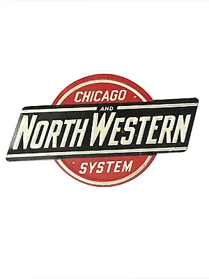 Chicago & NorthWestern Railroad Post Cereal Tin Sign Train Metal Vintage 1950’s • $15