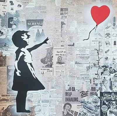 Mr Brainwash Balloon Girl Original Unique 1/1 HAND SIGNED Street Art COA • $9980