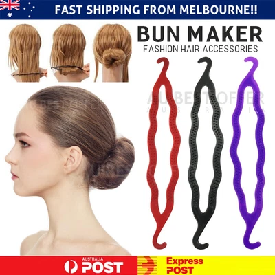 $2.75 • Buy Hair Bun Maker Magic Beauty Twist Styling Band Tool Braid Clip Accessories AU