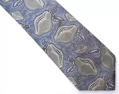 Bill Robinson Vintage Designer Silk Necktie Blue Clamshell Paisley 3.75  X 56   • $6