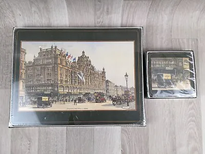 Harrods Store London 1924 6 Placemats + 6 Coasters New Sealed • £15