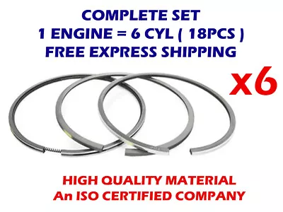 6Cyl Piston Rings Set 88.90mm STD For Volvo Engine S60 S80 XC70 164 E 3.0L 344 • $131.95