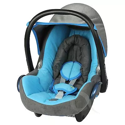 Replacement Seat Cover Fits Maxi Cosi CabrioFix 0+ FULL SET Turquoise - Charcoal • £31.99