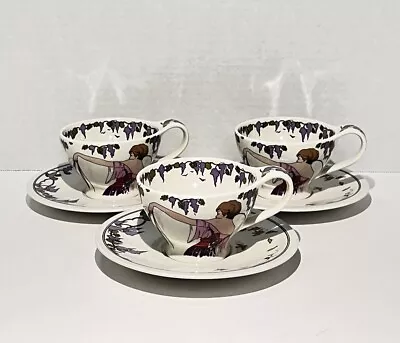  DESIGN 1900” -by VILLEROY & BOCH CUP & SAUCER Set Lot Of 3 • $49.97