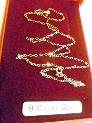 £24.99 • Buy LADIES GIRLS 9CT YELLOW GOLD FINE TRACE CHAIN NECKLACE 18   0.44g 1mm Not Scrap