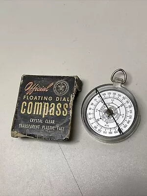 Vintage Boy Scouts Of America Pocket Compass Original Box Used • $19.95