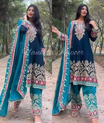 Salwar Kameez Pakistani Indian Suit New Wedding Gown Party Wear Dress Bollywood • $79.84