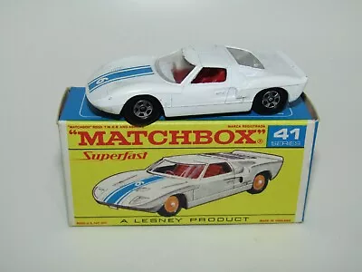 Matchbox Superfast No 41 Ford GT Very Rare RED SCRIPT First Issue Box NMIB • £350