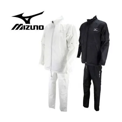 MIZUNO GOLF Rain Wear Jacket Pants Set Gray Size JP XL 52MG6A01 Mens Adjustable • $88