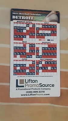 2024 Detroit Tigers (AL) Lifton PromoSource Generic Magnet Schedule • $2