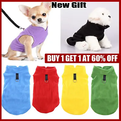 £3.68 • Buy Pet Dog Warm Coat Fleece Jacket Jumper Sweater Winter Clothes Puppy Vest Outfit~