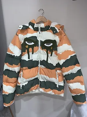 Roku Studio Jacket 2XL Camouflage Tear Drip Bubble Jacket Olive Green Camo Men’s • $100.92