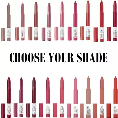 MAYBELLINE SuperStay Ink Matte Crayon Lipstick CHOOSE YOUR SHADE • £4.99