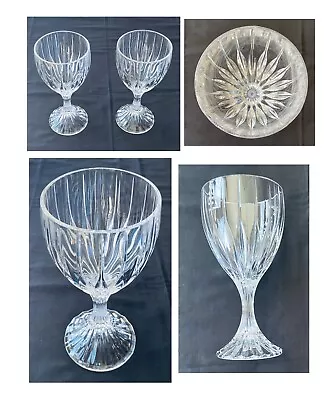 VINTAGE Mikasa Crystal Wine Glasses PARK LANE 8 Oz. Clear 2-Piece Set • $24.88