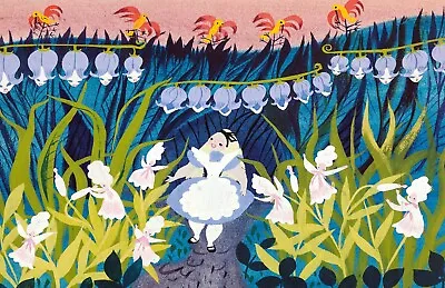 Mary Blair Disney Alice In Wonderland With The Lillies Birds Wildflowers Poster • $19.49