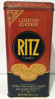 Vintage 1987 Nabisco Ritz Crackers Collectible Storage Tin Limited Edition • $25
