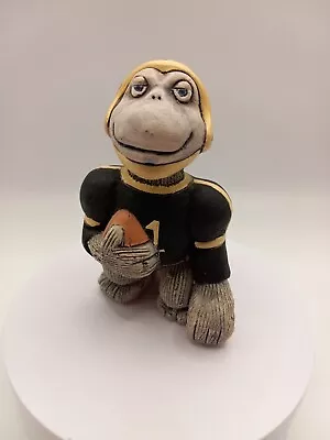 Clay Football Player Monkey Figurine Signed • $15.99