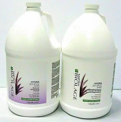 $134.95 • Buy Matrix Biolage HydraSource Shampoo &  Detangler  Gallon Size    DUO- Authentic