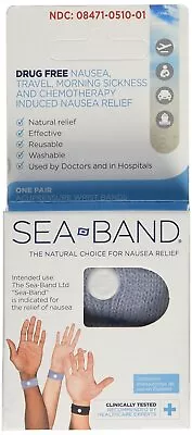 Sea Band Acupressure Wrist Band Motion Sickness Nausea Relief Latex Free 1 Pair • $13.58