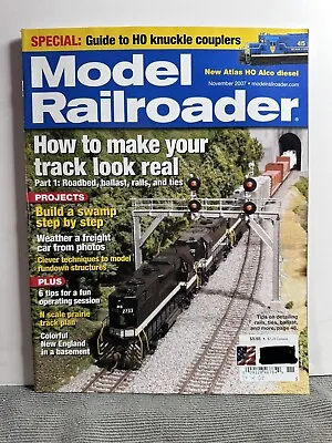 Model Railroader Magazine - November 2007 - Guide To HO Knuckle Couplers • $8.99