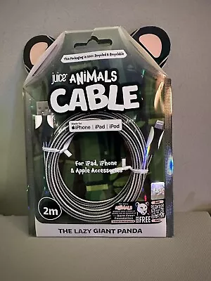 Juice Animals Apple IPhone Lightning 2 M Braided Charger Cable-MFI-Certified • £11.99