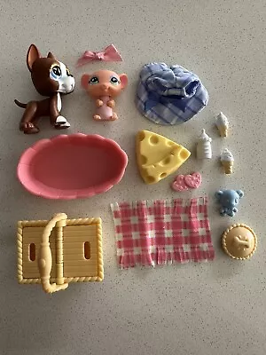 Littlest Pet Shop LPS Complete Picnic In The Park #588 Mouse #589 Great Dane Dog • $70