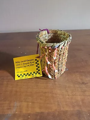 VINTAGE Mike Smith BASKET Pacific Northwest Artist Beaded • $10