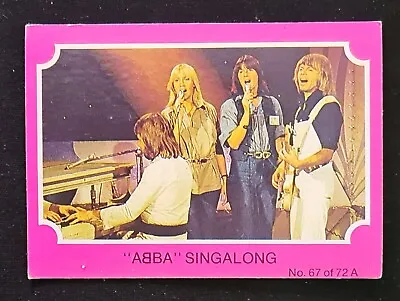 Scanlens 1976 ABBA Pink Series Collector TRADING CARD #67 ABBA Singalong • $7.99