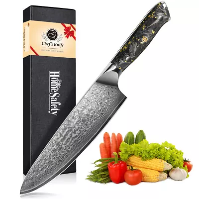 8 Inch Chef Knife VG10 Damascus Steel Cooking Knife Razor Sharp Kitchen Knife • $69.99