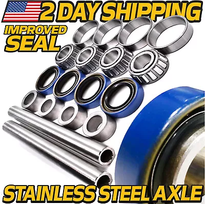 (2) Improved Axle & Bearing Kits For Exmark 1-633579 1-633585 1-633580 1-633581 • $43.99